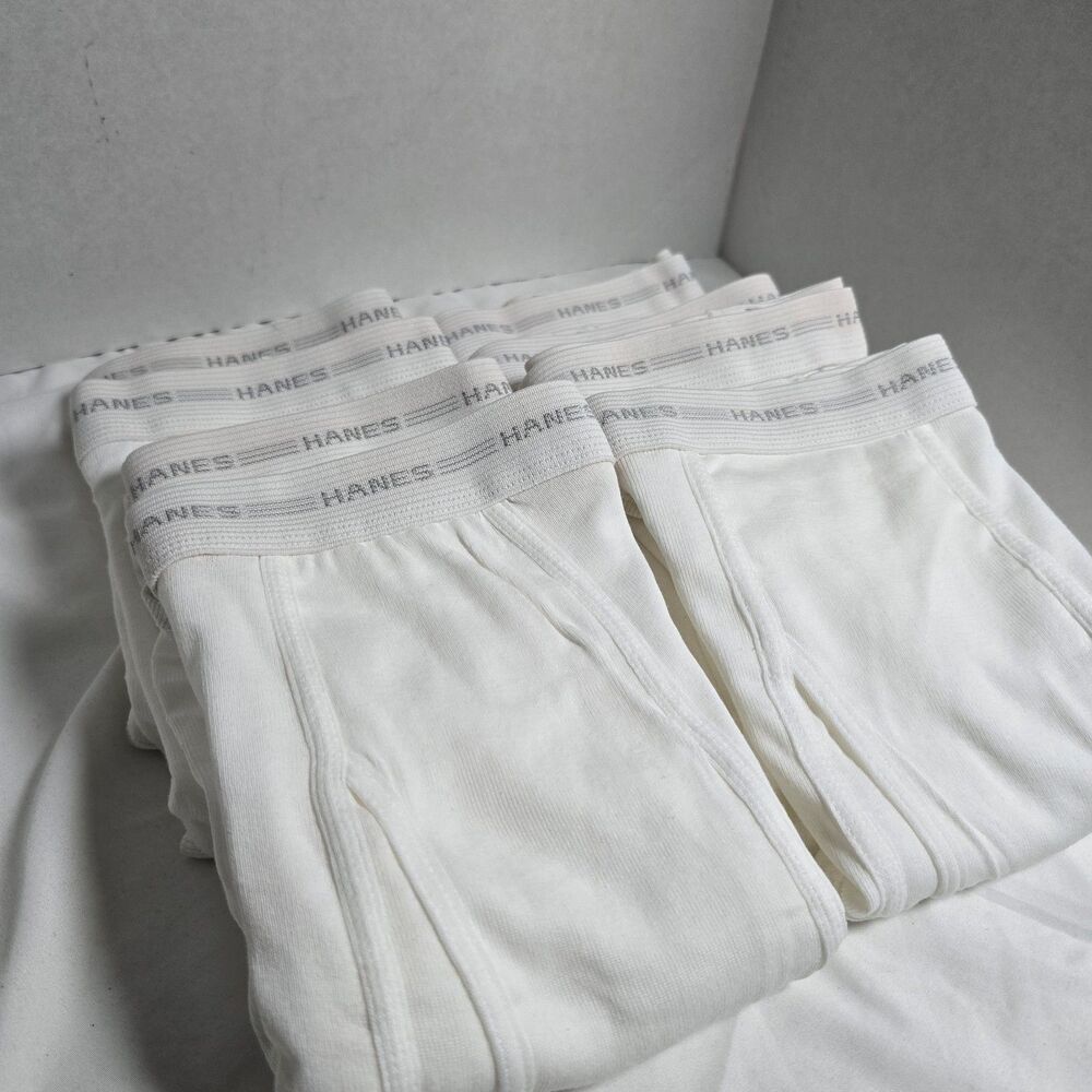 Hanes Vintage Men's Briefs Size 44 15763 8 Pairs NEW Logo 100% Cotton NOS READ